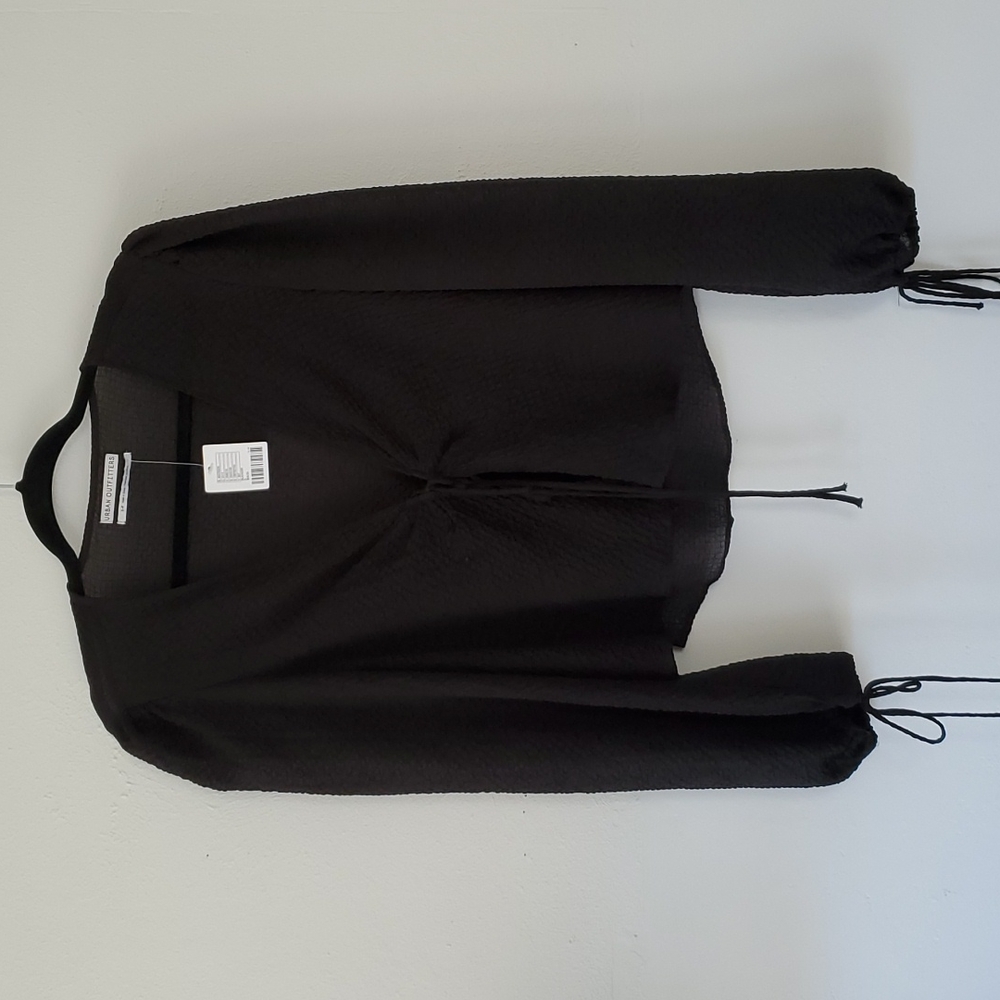 NWT Urban Outfitters Sheer Black Top, Size Small